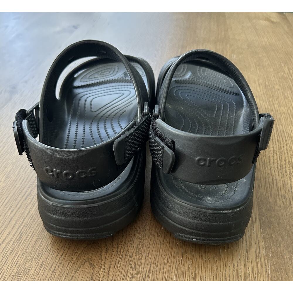 Crocs Men’s Classic All-Terrain Clogs Sandals Black Size 12 Adjustable Strap - Picture 5 of 15